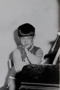 at home with a piano, 1959.