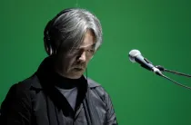 Ryuichi Sakamoto of Japanese electropop band "Yellow Magic Orchestra" performs during a concert at La Laboral in Gijon, northern Spain, June 19, 2008.