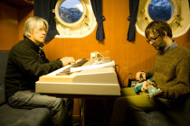 Ryuichi Sakamoto and Jarvis Cocker during the 2008 Disko Bay Expedition. Photo by Nathan Gallagher.