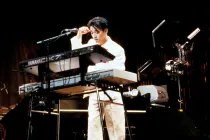 Sakamoto on stage in 1988. Photograph: Ebet Roberts/Redferns