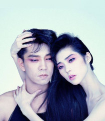 Ryuichi Sakamoto and model Rena Anju 1983, photo by Yokogi Alao